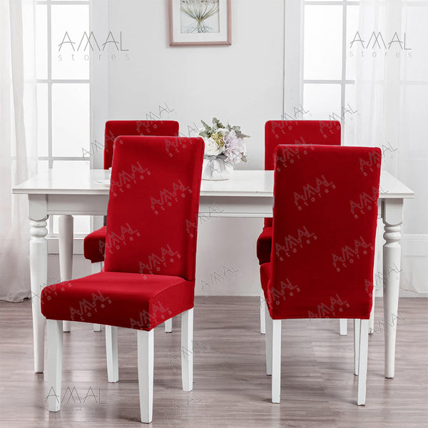 Maroon- Flexible Jersey Cotton Chair Covers