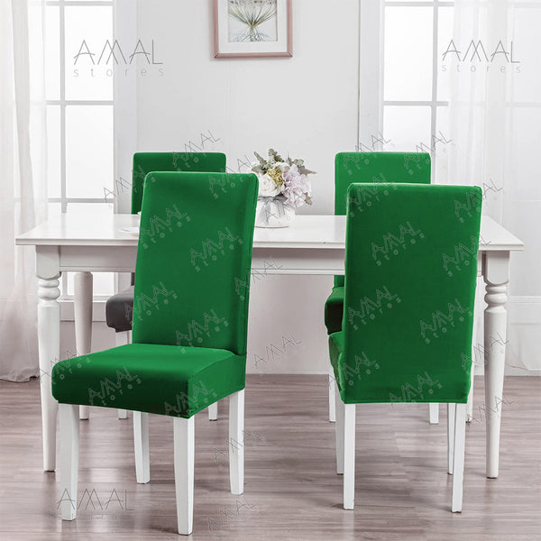 Green- Flexible Jersey Cotton Chair Covers